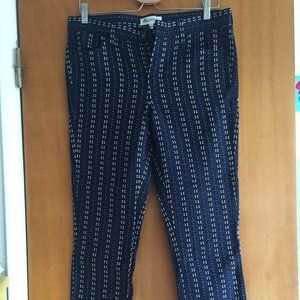 NWT Madewell Embroidered Blue Pants Size 8